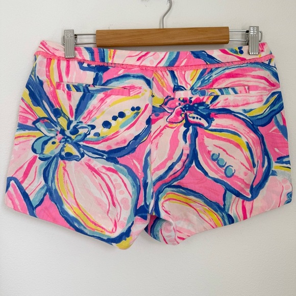 Lilly Pulitzer 4” Adie Shorts Pink Sunset Vacation Colorful Beach Size 2 - Picture 4 of 9